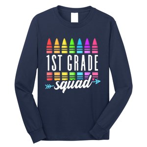 1st Grade Squad Team Crew Back School Graduation Teacher Long Sleeve Shirt