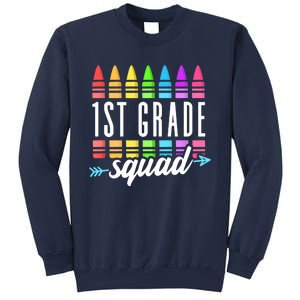 1st Grade Squad Team Crew Back School Graduation Teacher Sweatshirt