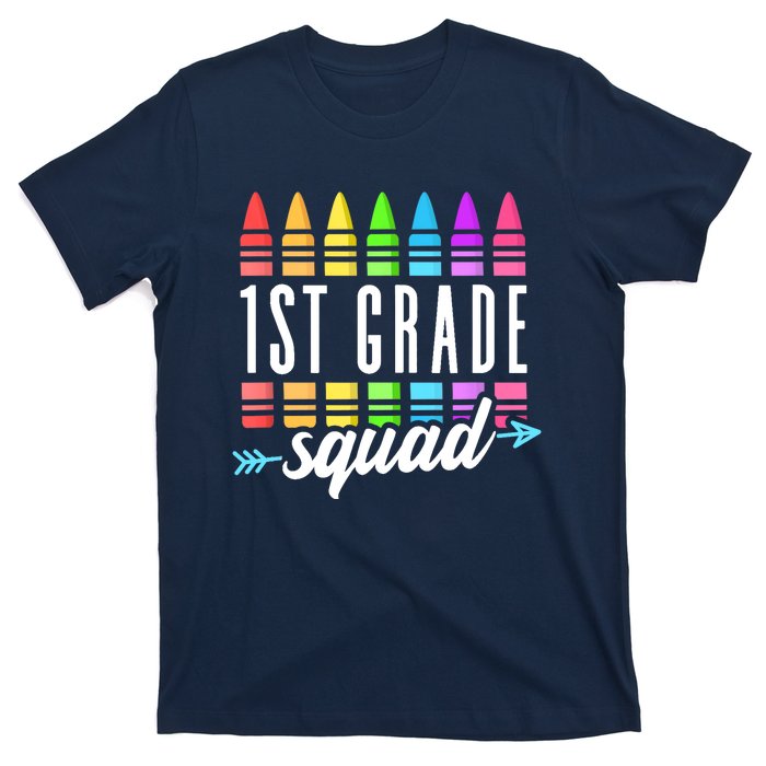 1st Grade Squad Team Crew Back School Graduation Teacher T-Shirt