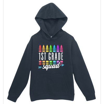 1st Grade Squad Team Crew Back School Graduation Teacher Urban Pullover Hoodie