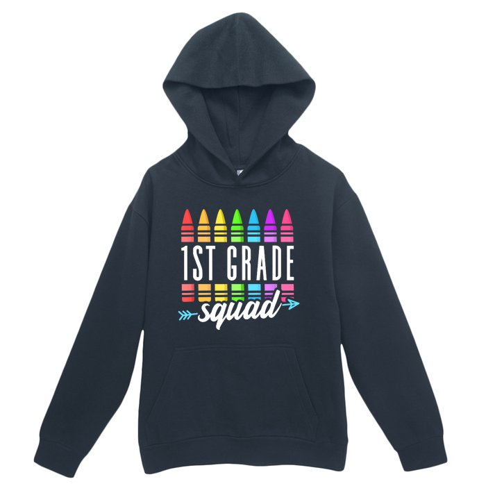 1st Grade Squad Team Crew Back School Graduation Teacher Urban Pullover Hoodie