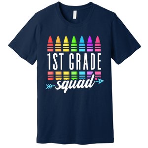 1st Grade Squad Team Crew Back School Graduation Teacher Premium T-Shirt