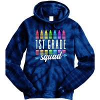 1st Grade Squad Team Crew Back School Graduation Teacher Tie Dye Hoodie