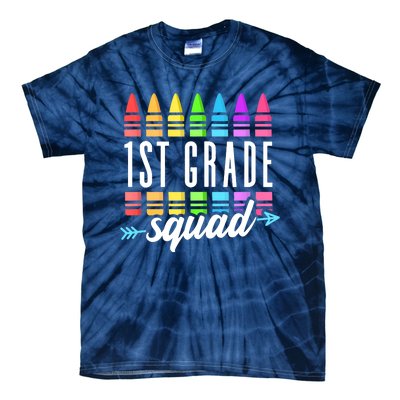 1st Grade Squad Team Crew Back School Graduation Teacher Tie-Dye T-Shirt