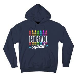 1st Grade Squad Team Crew Back School Graduation Teacher Tall Hoodie