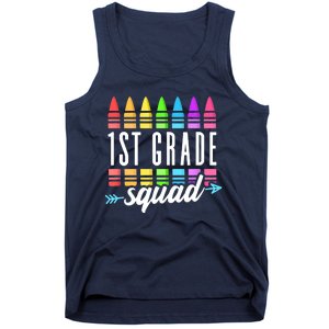 1st Grade Squad Team Crew Back School Graduation Teacher Tank Top