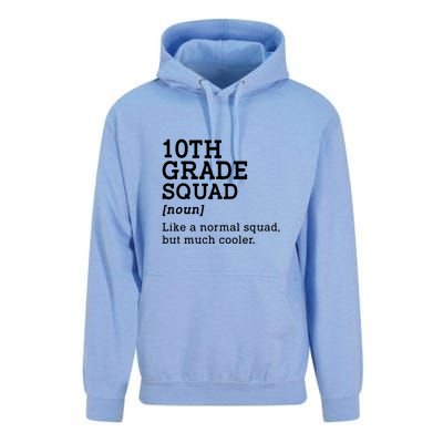 10th Grade Squad Back To School Gift Teacher Tenth Grade Team Gift Unisex Surf Hoodie