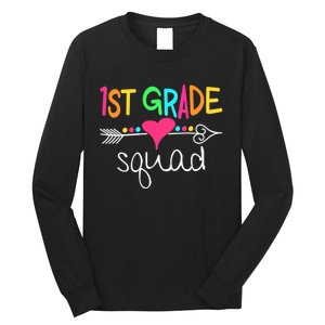 1st Grade Squad First Teacher Student Team Back To School Long Sleeve Shirt