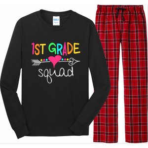 1st Grade Squad First Teacher Student Team Back To School Long Sleeve Pajama Set