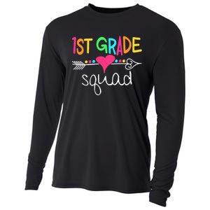 1st Grade Squad First Teacher Student Team Back To School Cooling Performance Long Sleeve Crew