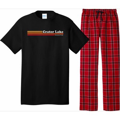 1980s Graphic Style Crater Lake National Park Pajama Set