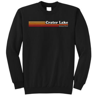 1980s Graphic Style Crater Lake National Park Tall Sweatshirt