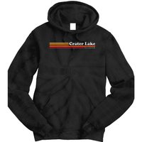 1980s Graphic Style Crater Lake National Park Tie Dye Hoodie