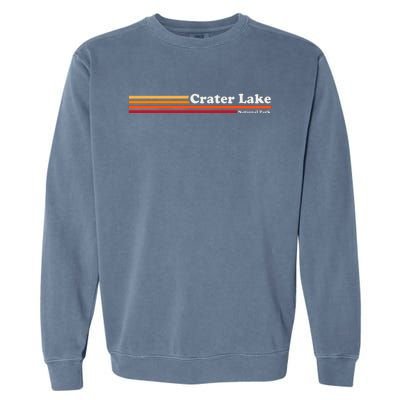 1980s Graphic Style Crater Lake National Park Garment-Dyed Sweatshirt