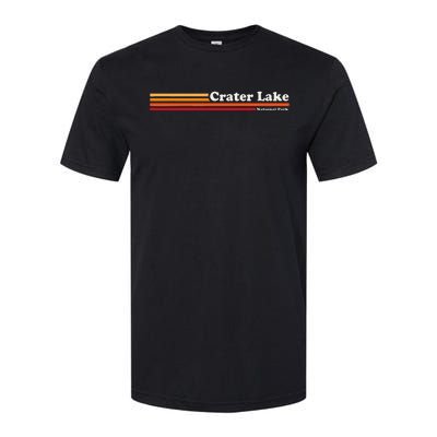 1980s Graphic Style Crater Lake National Park Softstyle CVC T-Shirt