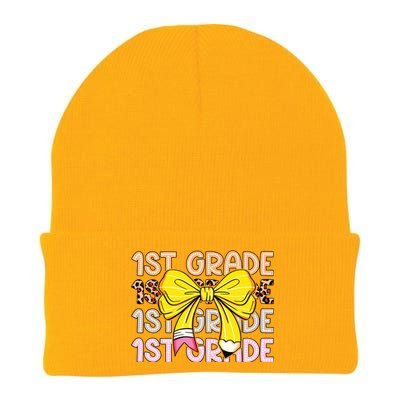 1st Grade Squad First Grade Team 1st Day Of School Knit Cap Winter Beanie