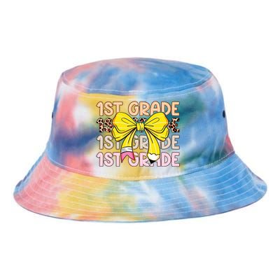 1st Grade Squad First Grade Team 1st Day Of School Tie Dye Newport Bucket Hat