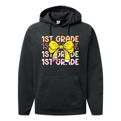 1st Grade Squad First Grade Team 1st Day Of School Performance Fleece Hoodie