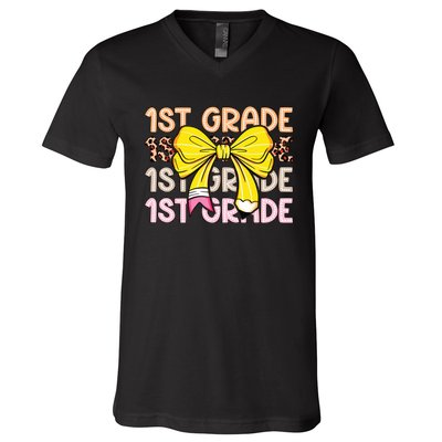 1st Grade Squad First Grade Team 1st Day Of School V-Neck T-Shirt