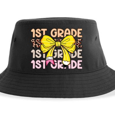 1st Grade Squad First Grade Team 1st Day Of School Sustainable Bucket Hat