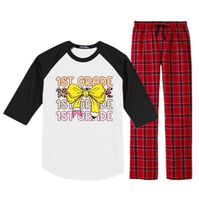 1st Grade Squad First Grade Team 1st Day Of School Raglan Sleeve Pajama Set