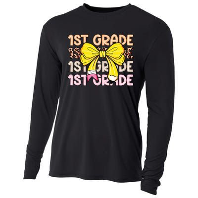 1st Grade Squad First Grade Team 1st Day Of School Cooling Performance Long Sleeve Crew