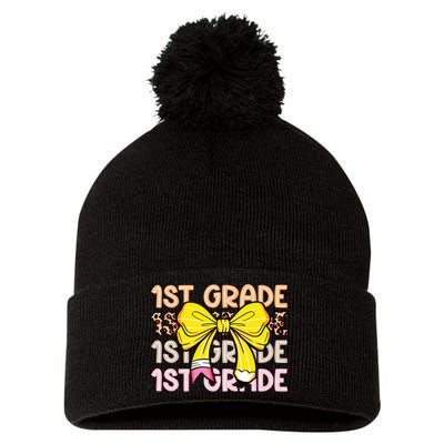 1st Grade Squad First Grade Team 1st Day Of School Pom Pom 12in Knit Beanie