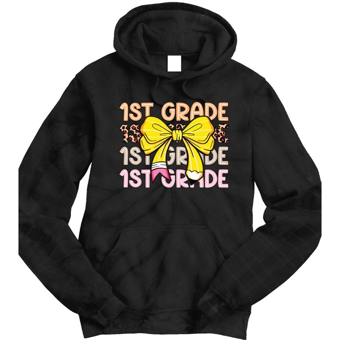 1st Grade Squad First Grade Team 1st Day Of School Tie Dye Hoodie