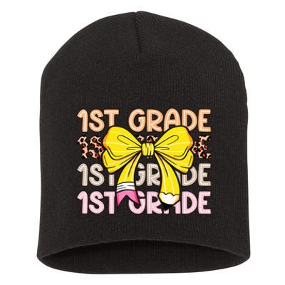 1st Grade Squad First Grade Team 1st Day Of School Short Acrylic Beanie