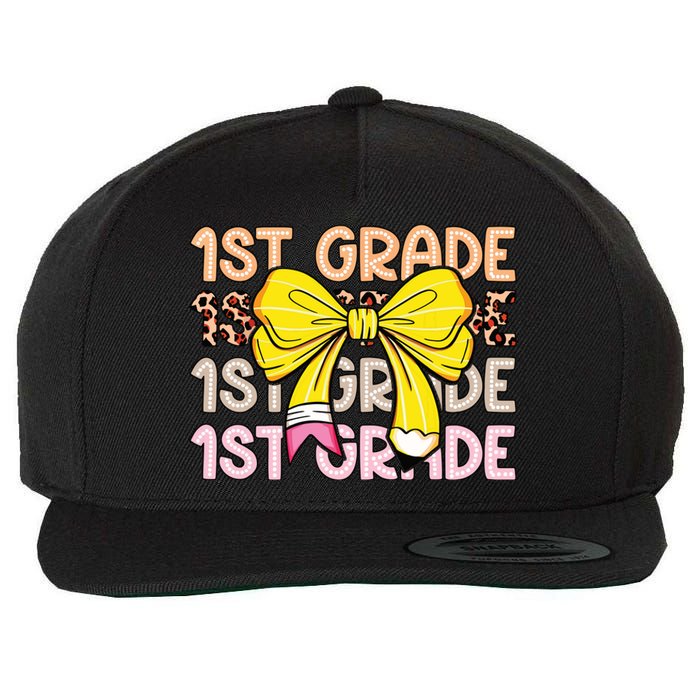 1st Grade Squad First Grade Team 1st Day Of School Wool Snapback Cap