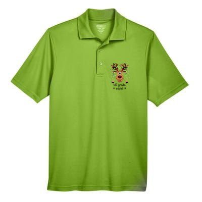 1st Grade Squad Reindeer Christmas Men's Origin Performance Piqué Polo