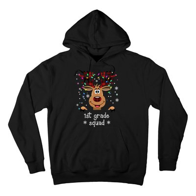 1st Grade Squad Reindeer Christmas Hoodie