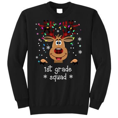 1st Grade Squad Reindeer Christmas Sweatshirt