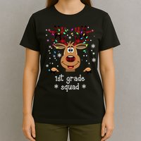 1st Grade Squad Reindeer Christmas T-Shirt