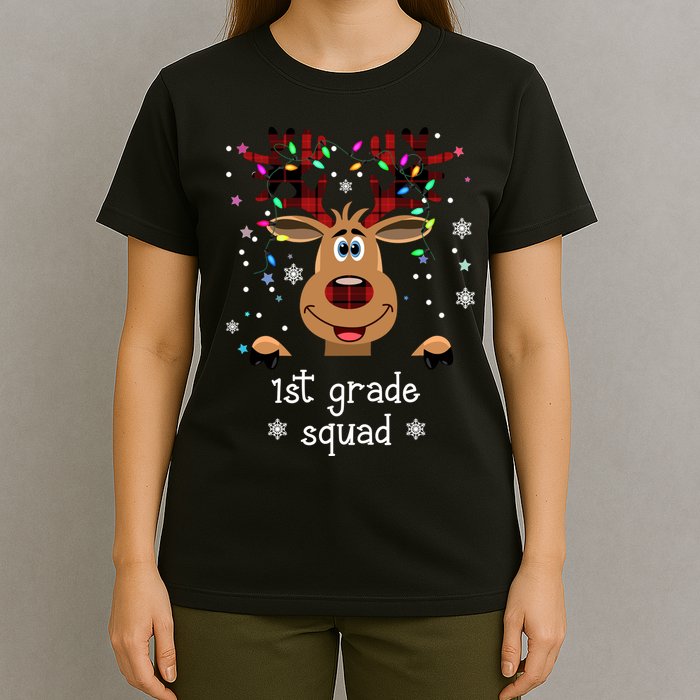 1st Grade Squad Reindeer Christmas T-Shirt
