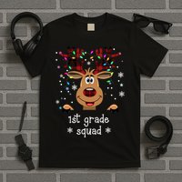 1st Grade Squad Reindeer Christmas T-Shirt
