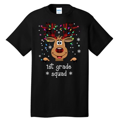 1st Grade Squad Reindeer Christmas Tall T-Shirt