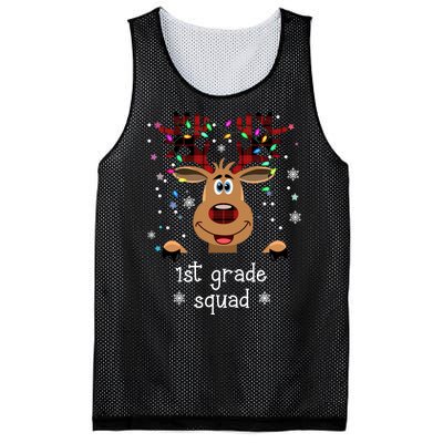 1st Grade Squad Reindeer Christmas Mesh Reversible Basketball Jersey Tank