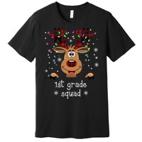 1st Grade Squad Reindeer Christmas Premium T-Shirt