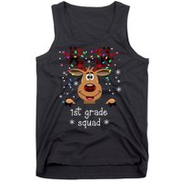 1st Grade Squad Reindeer Christmas Tank Top