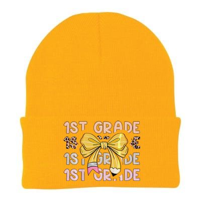 1st Grade Squad First Grade Team 1st Day Of School Gift Knit Cap Winter Beanie