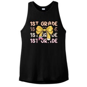 1st Grade Squad First Grade Team 1st Day Of School Gift Ladies PosiCharge Tri-Blend Wicking Tank