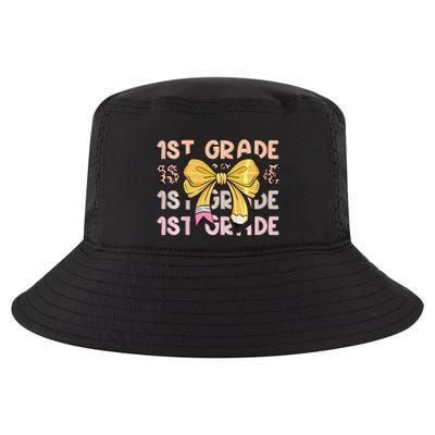 1st Grade Squad First Grade Team 1st Day Of School Gift Cool Comfort Performance Bucket Hat