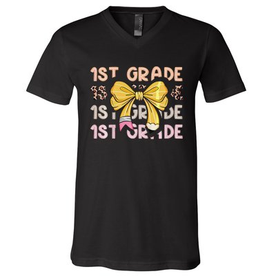 1st Grade Squad First Grade Team 1st Day Of School Gift V-Neck T-Shirt