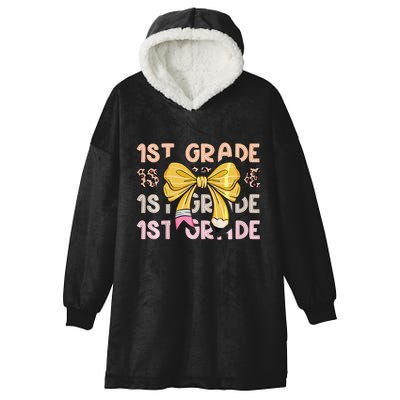 1st Grade Squad First Grade Team 1st Day Of School Gift Hooded Wearable Blanket