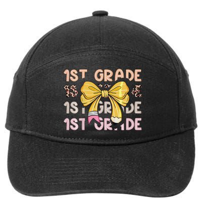 1st Grade Squad First Grade Team 1st Day Of School Gift 7-Panel Snapback Hat