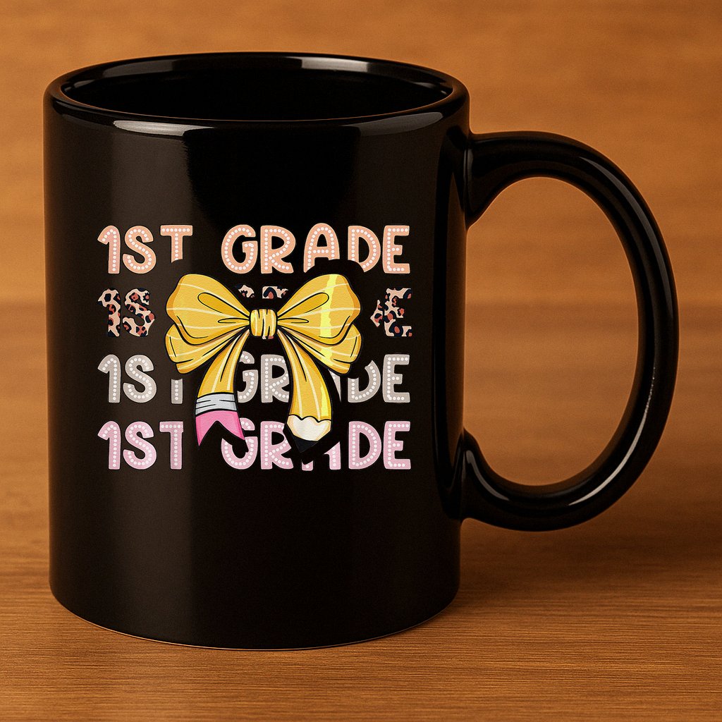 1st Grade Squad First Grade Team 1st Day Of School Gift 11oz C Handle Ceramic Mug