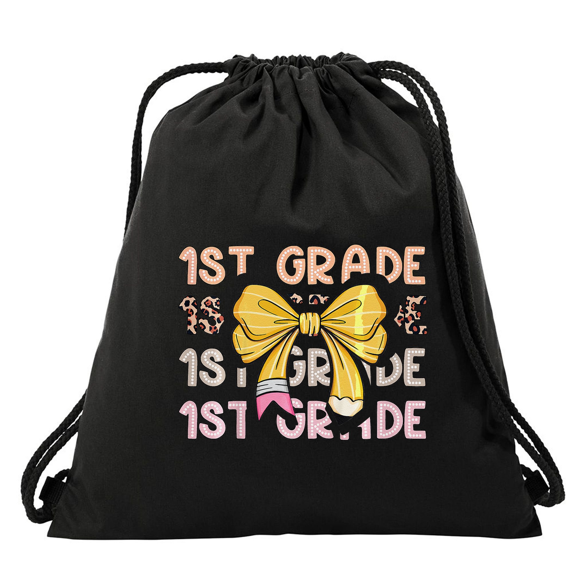 1st Grade Squad First Grade Team 1st Day Of School Gift Drawstring Bag