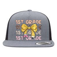 1st Grade Squad First Grade Team 1st Day Of School Gift Flat Bill Trucker Hat