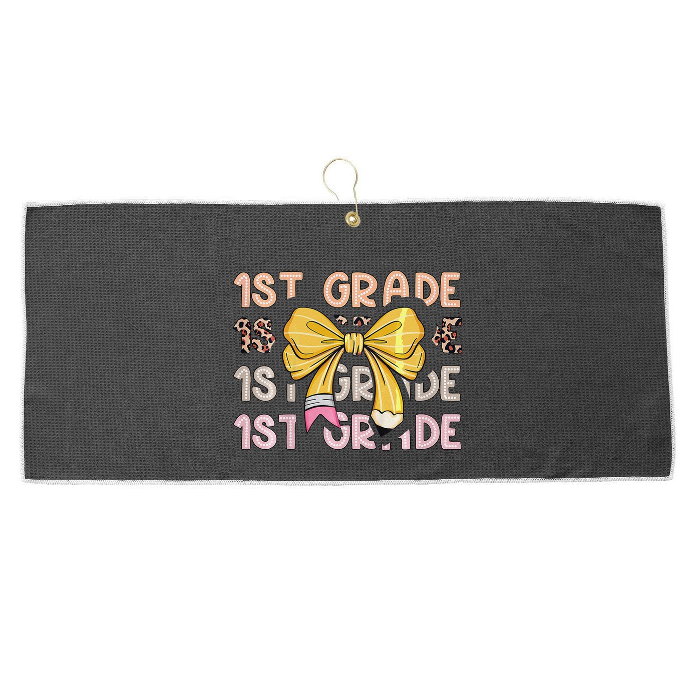 1st Grade Squad First Grade Team 1st Day Of School Gift Large Microfiber Waffle Golf Towel